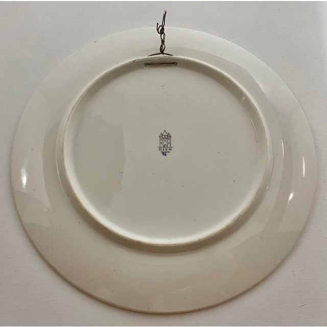 1960s Gien France Faience “Renaissance” Pattern Decorative Plate For Sale - Image 9 of 11