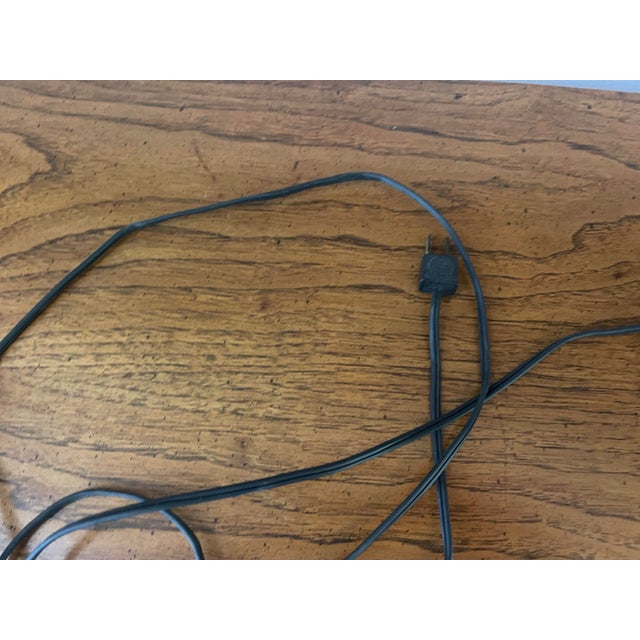 Vintage Chinoiserie Crackle Glaze Ceramic Table Lamp With Carved Wood Base For Sale - Image 11 of 12