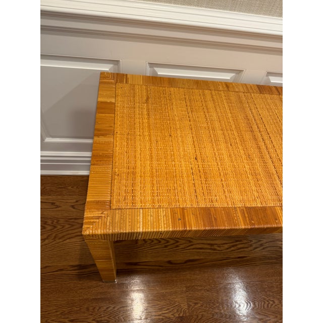 Bielecky Brothers Cane Rattan Console Desk For Sale In New York - Image 6 of 16