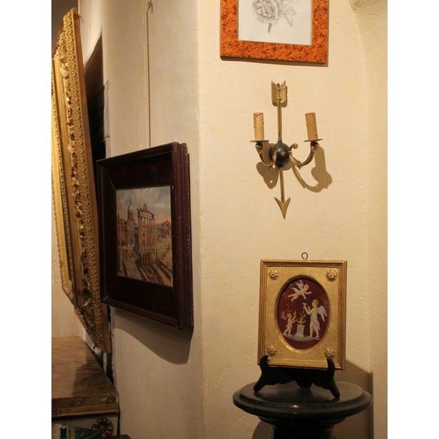 Mid-Century Modern Wall Sconces Arrow and Rams Head Design in the style of Maison Bagues, 1950s, Set of 2 For Sale - Image 9 of 14