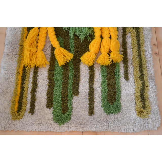 1970s Spanish Handmade Rug, 1970s For Sale - Image 5 of 6