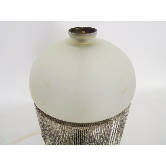 Table Lamp with Silver Metal Base, 1950s For Sale - Image 4 of 10