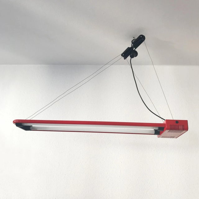 Large Fluorescent Ceiling Light by Gian N. Gigante for Zerbetto, 1980s For Sale - Image 13 of 13
