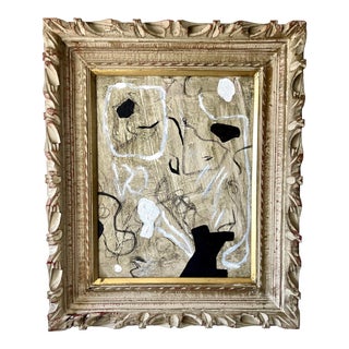 2022 "Conchiglia" Abstract Painting in Ornate Frame by Artist r.k. Red For Sale