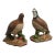Vintage Brown and Pink Hand Painted Partridge Birds - Set of 2 For Sale