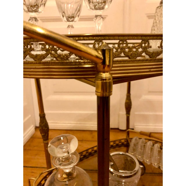 Neoclassical Brass Serving Trolley, 1960s For Sale - Image 6 of 9