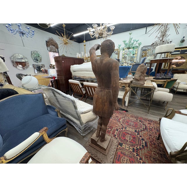 Early 20th Century Italian Carved Male Sculpture For Sale - Image 9 of 16