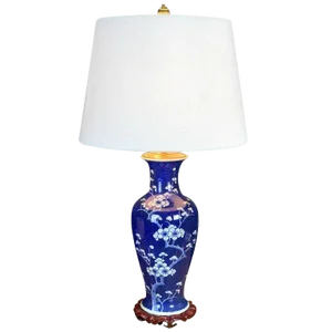 Early 20th Century Chinese Export Prunus Vase, Now as a Lamp