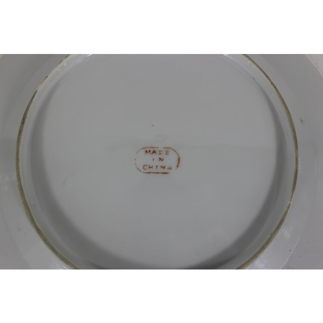 Hand Painted Chinese Famille Rose Medallion 10” Plate With People For Sale - Image 10 of 12