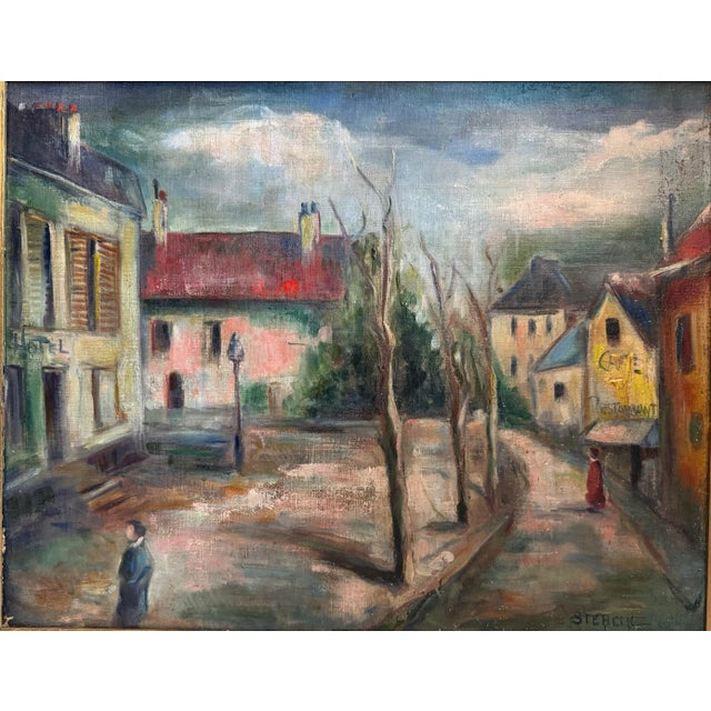Early 20th Century French Painting of a Town For Sale - Image 9 of 12