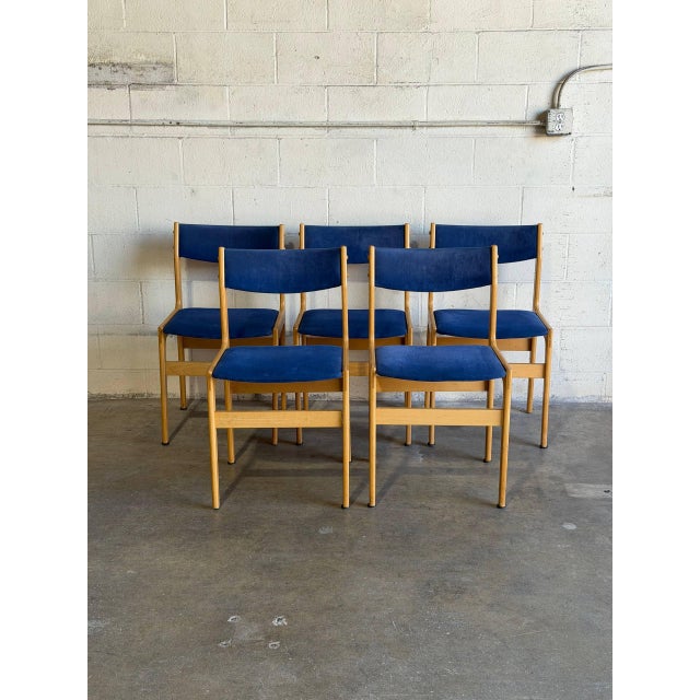 Mid-Century Modern Mid 20th Century Set of 5 Danish Modern Dining Chairs in the Style of Erik Buch For Sale - Image 3 of 11