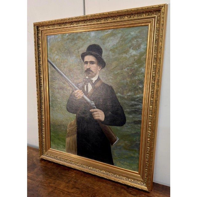 English School, The Hunter, 1800s, Oil on Canvas For Sale - Image 4 of 9