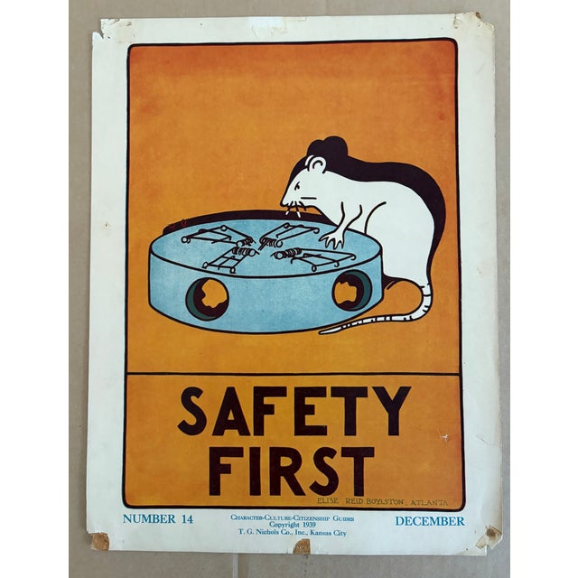 This poster was designed to grace a 1930's schoolroom, one of a wonderful series of character-building graphics for...