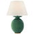 Christopher Spitzmiller for Visual Comfort Signature Hans Medium Table Lamp in Celtic Green Crackle with Linen Shade For Sale
