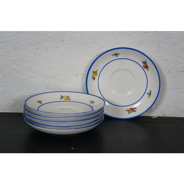 Late 20th Century English Tuscan Fruits Fine China Tea Coffee Demitasse Cups Creamer Pitcher - 22 pcs For Sale - Image 9 of 14