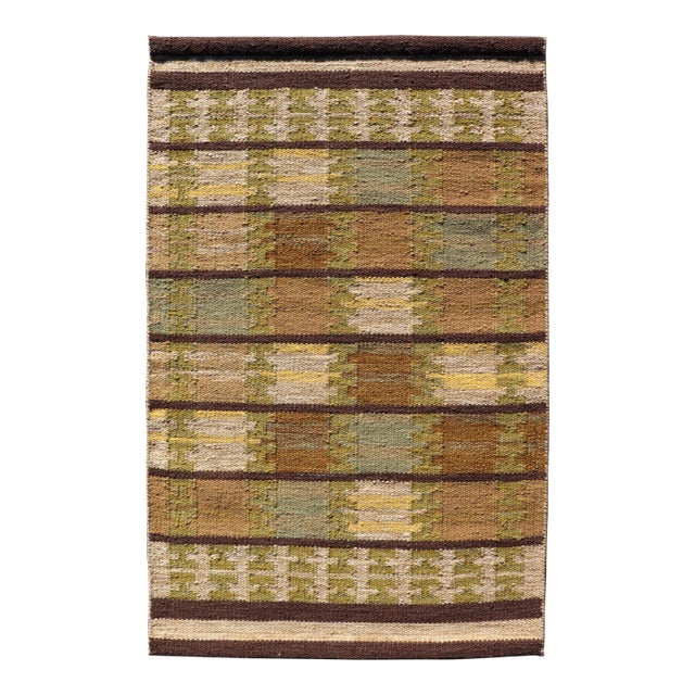 Scandinavian Modern Hand-Woven Wool Rug by Keivan Woven Arts 3'0 X 4'11 For Sale