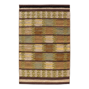 Scandinavian Modern Hand-Woven Wool Rug by Keivan Woven Arts 3'0 X 4'11