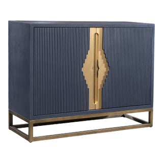 Parker Fluted Textured Accent Cabinet For Sale