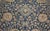 1880s Antique Navy Square Islimi Floral Finely Knotted Wool Persian Tabriz Rug For Sale - Image 9 of 9