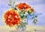 Giclee Print Watercolor Painting “Red Orange Rose” For Sale