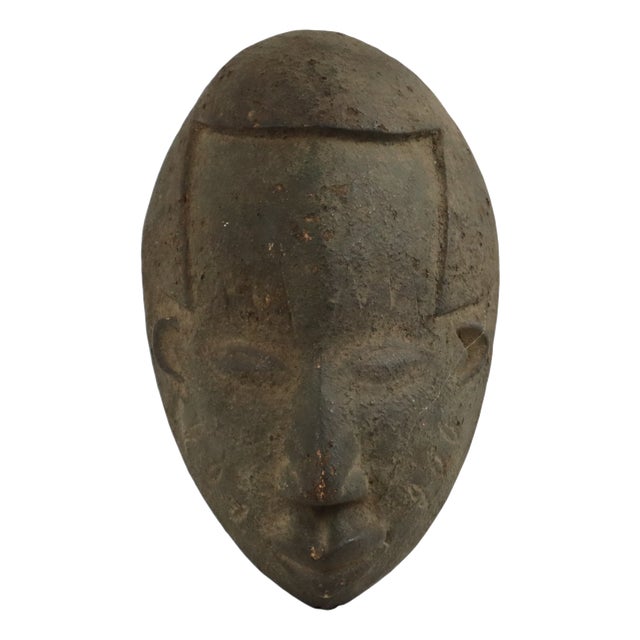 Vintage African Ceremonial Tribal Art Wooden Mask For Sale