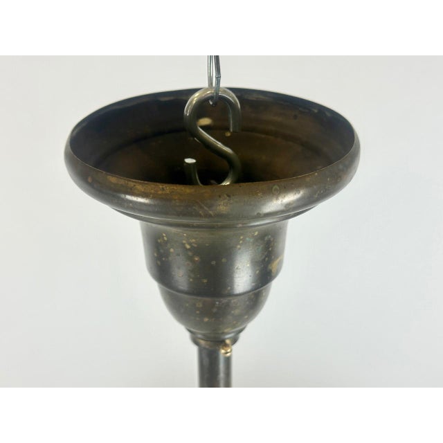 Arts and Crafts Bronze 6-Arm Chandelier, 1910s For Sale - Image 14 of 16