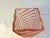 Modern Vintage Pink Glass Chevron Design Vase For Sale - Image 3 of 4