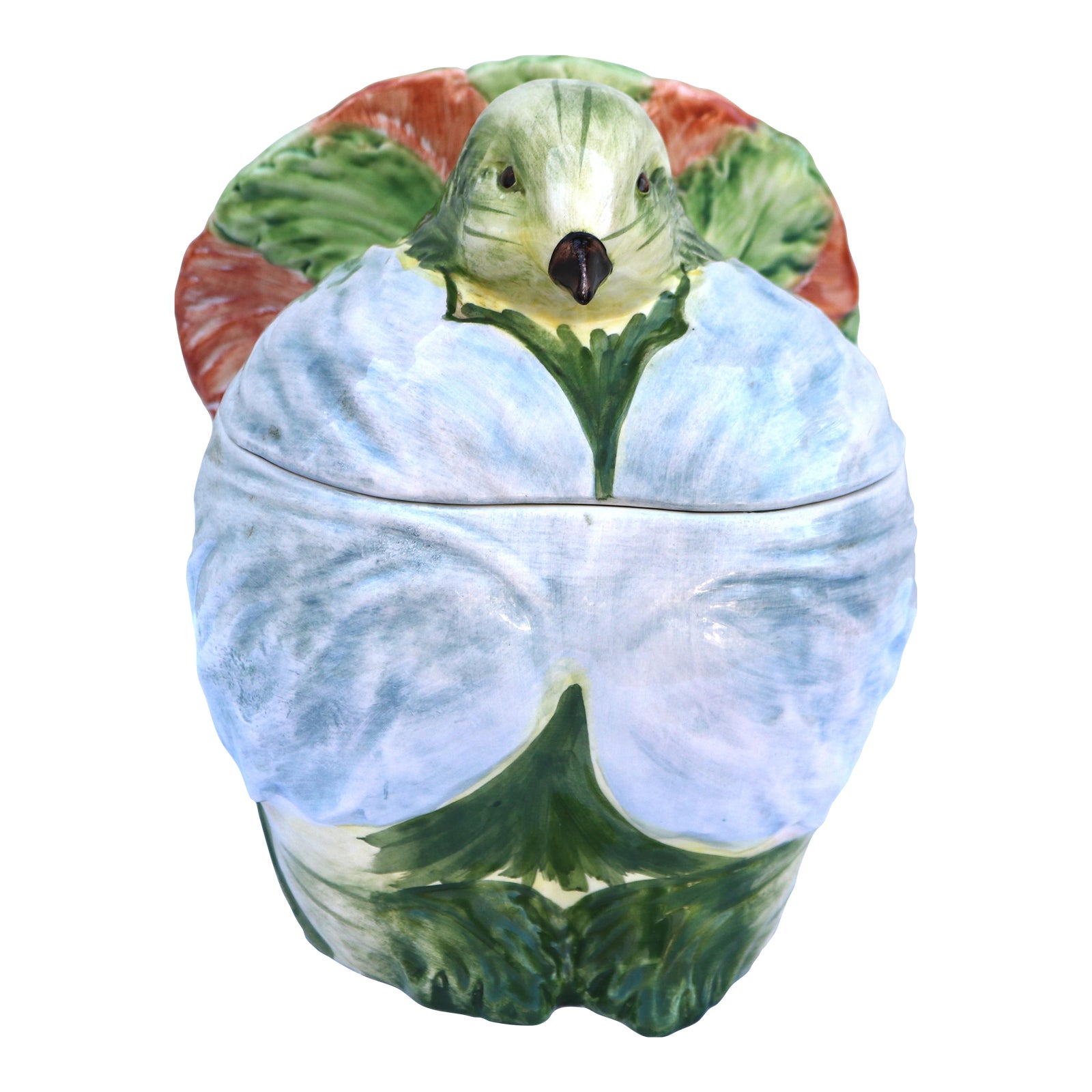 Late 20th Century Large Italian Vintage Vietri Italian Majolica Bird ...