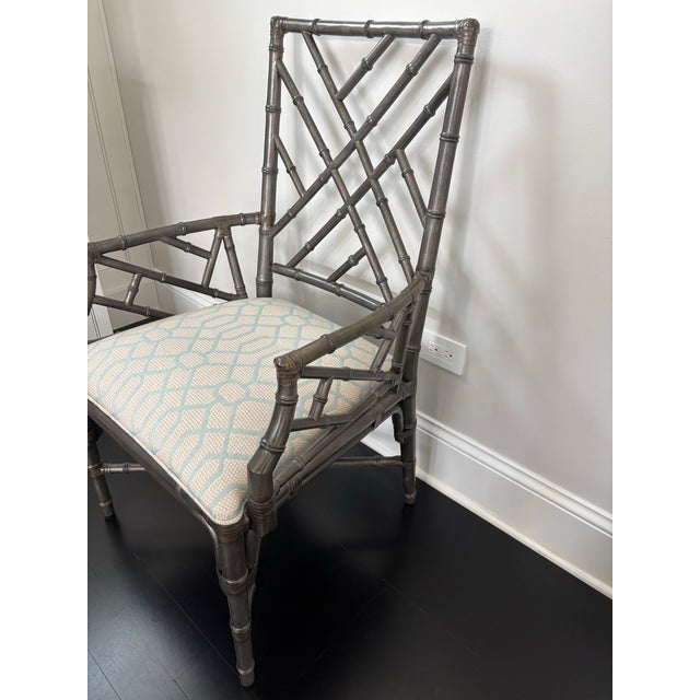 Chinese Chippendale Lian Arm Chair by Ethan Allen For Sale - Image 9 of 9