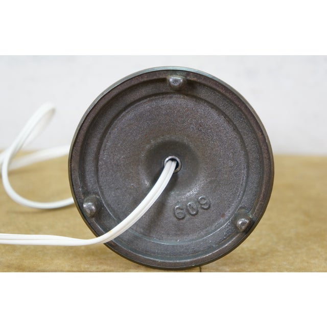 Vintage Black Brass Neoclassical Mantle Urn Boudoir Vanity Table Lamp 15" For Sale - Image 12 of 14