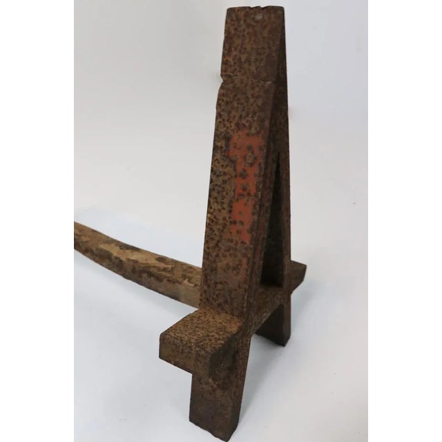 Arts & Crafts Rustic a Andirons For Sale - Image 3 of 10