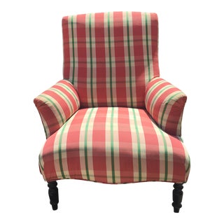 Vintage Clarence House Plaid Chair For Sale