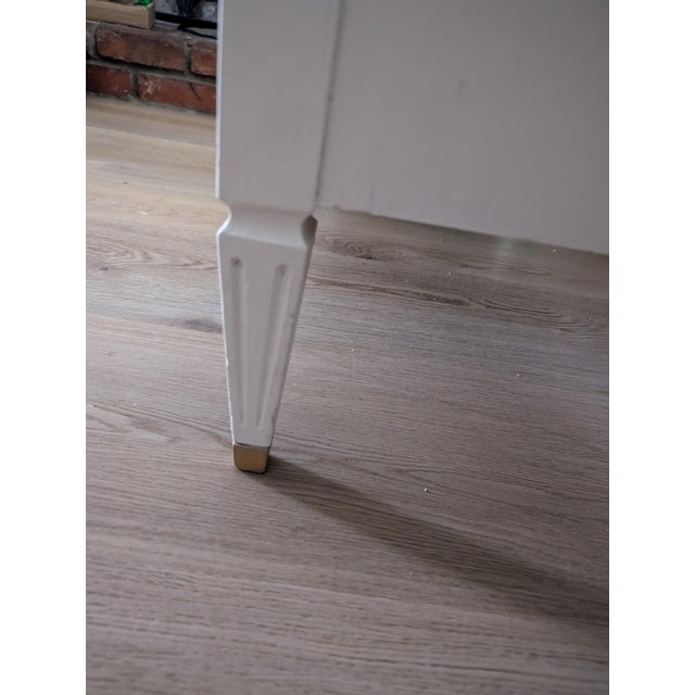 Condition Notes: The piece is structurally excellent and all original antique-brass rope bow hardware is intact. The...