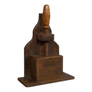 Late 19th Century Victorian Antique Screw Press Nutcracker For Sale