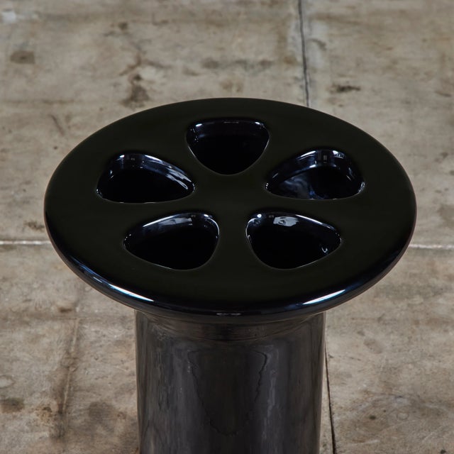 Angelo Mangiarotti Ceramic Glazed Umbrella Stand for Ceramica Brambilla Milano For Sale - Image 14 of 16