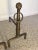 Mid-Century Modern Sculpted Bronze Andirons in the Manner of Giacometti - a Pair For Sale - Image 3 of 11