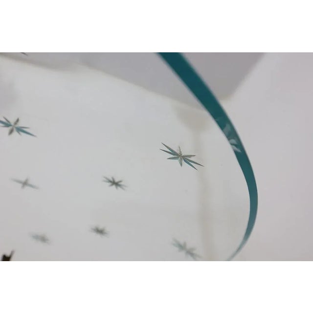 Gold Brass and Glass Chandelier attributed to Pietro Chiesa, 1940s For Sale - Image 8 of 10