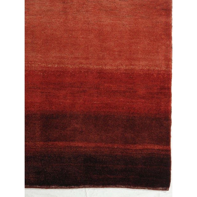 Tribal Vintage Hand-Knotted Persian Gabbeh Rug 4'4" X 5'11" For Sale - Image 3 of 5