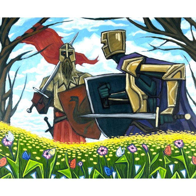 Impressionist "Lohengrin" the Swan Knight of the Holy Grail by Gabriel Karagianis For Sale - Image 3 of 10