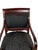 Traditional Antique Empire Style Mahogany Armchair With Black Damask Upholstery For Sale - Image 3 of 18