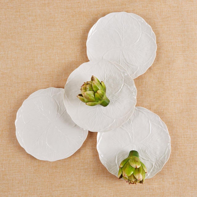 2020s Cabbage Leaf Side Plates, Set of 4 For Sale - Image 5 of 11