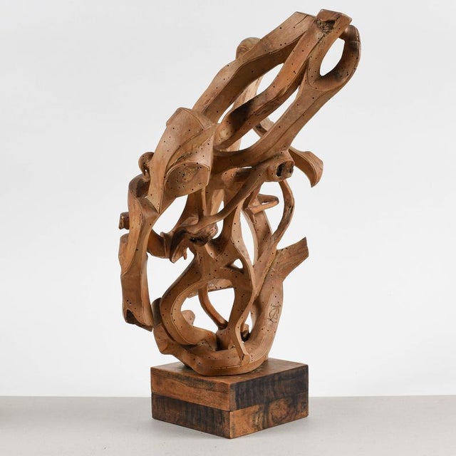 Stylized Wooden Sculpture by Luigi Balducci, 1970 For Sale - Image 14 of 18