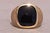 The Obsidian: Vintage Gentleman's Onyx Ring in Yellow Gold For Sale - Image 10 of 12