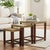 Dimensions: 22" W X 14" D X 21"H Features: • 100% solid wood nest of tables • Entirely handmade by expert artisans • Mango...