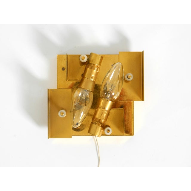Kinkeldey Crystal Glass and Brass Wall Lamp in Mint, 1960s For Sale - Image 11 of 18