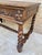 1930s French Carved Wood Writing Table With Barley Twist Legs, Mid-20th Century For Sale - Image 5 of 17