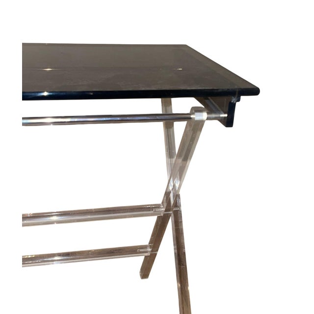1970s Pair of American 1970's Acrylic Tray Tables by Scheibe For Sale - Image 5 of 9