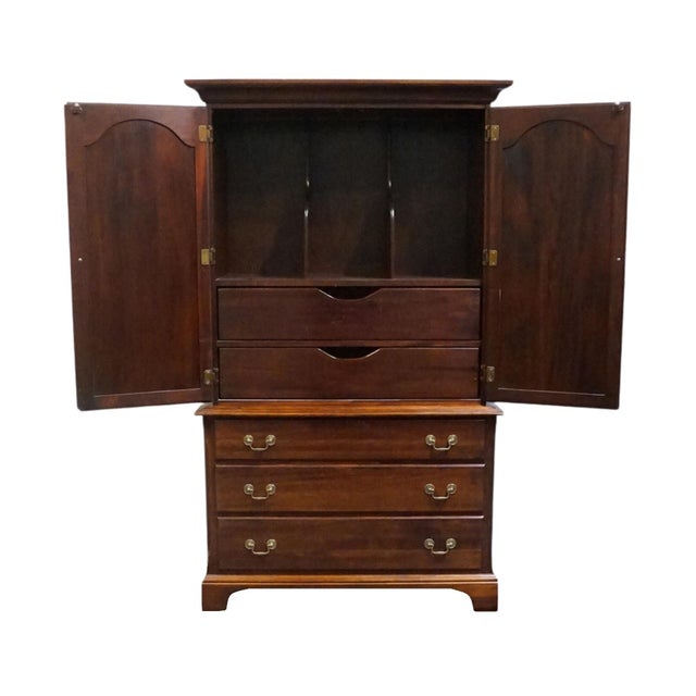Cresent Furniture Solid Cherry Traditional Style 41" Clothing Storage Armoire 7220 For Sale - Image 4 of 13