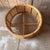 Round Cane and Bamboo Plant Holder on Wheels For Sale - Image 5 of 6