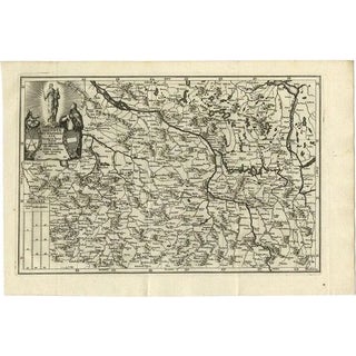 Antique Map of Saxony and Westphalia by Scherer, 1699 For Sale